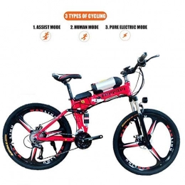 ZXL Bici ZXL Biciclette Elettriche per Adulti, 360W in Lega Di Alluminio Bicicletta Rimovibile 36V / 8Ah Batteria Agli Ioni Di Litio Mountain Bike / Commute Ebike, Nero, Rosso
