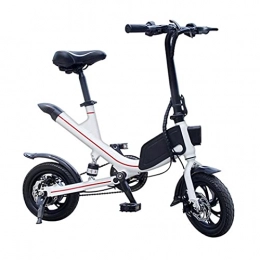 ZXQZ Bici elettriches ZXQZ Bici Elettriche Pieghevoli, 36V 7.8AH Ebike per Adulti, Bicicletta Sportiva per Pendolari, Modelli di Coppia (Color : White)