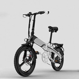 ZXWNB Bici elettriches ZXWNB Bicicletta Elettrica Pieghevole per Adulti da Uomo E da Donna per Bicicletta Elettrica con Batteria per Auto A Cinque velocità Ciclomotore da 20 Pollici 48V, C, 1