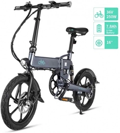 ZYQ Bici ZYQ Folding Bike Elettrico, 7.8Ah 36V Mini E-Bike 250W con 25 Kmh di velocit Regolabile per Adulti Unisex, Fari A LED Gratuita E Cerchi da 16" Bicicletta Elettrica, Nero