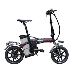 ZZQ Bici elettriches ZZQ Bicicletta elettrica da 14 Pollici 48V 16Ah 350W Folding Bike E Long Endurance Chilometraggio 60KM per Adulti, Nero