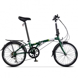 WCY Bici 20" bicicletta pieghevole, adulti 6 Light Speed ​​Peso Bicicletta pieghevole, leggero portatile, alto tenore di carbonio della struttura d'acciaio, pieghevole City Bike con posteriore Carry Rack yqaae