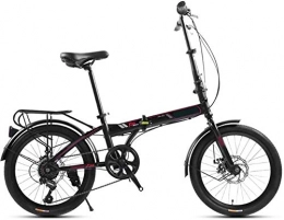 mjj Bici 20 biciclette pieghevoli in acciaio, mini 7 velocità, per studenti, ufficio, ambiente urbano e pendolari, per lavoro