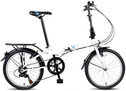 mjj Bici 20 ganci pieghevoli per bicicletta 33LB, telaio in acciaio al carbonio a 7 velocità, pieghevole città, bicicletta urbana con supporto posteriore ripiegato in 10 secondi.
