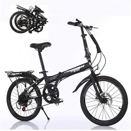 mjj Bici 20 mini bici pieghevoli, per studenti, ufficio, ambiente urbano e pendolari, per lavoro (nero)