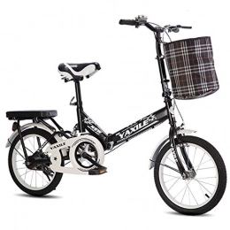 LICHONGUI Bici 20 "Non è necessario installare la bicicletta pieghevole Mini Bike portatile portatile leggera con assorbimento degli urti per il commutatore Uso da parte di studenti e impiegati ( Color : Black )