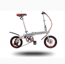 AIAIⓇ Bici pieghevoli AIAIⓇ Bicicletta Pieghevole Pieghevole in Lega di Alluminio Mini Ultraleggero Portatile Mini Studenti per Adulti Uomini e Donne Ruota da 34 cm - Argento