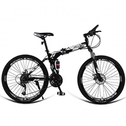 AQAWAS Bici AQAWAS 24-inch Adulti Folding Bike, 21-velocità Pieghevole Compatto Biciclette, Grande per Urban Riding e Il pendolarismo, con Antiscivolo e Resistente all'Usura degli Pneumatici, White