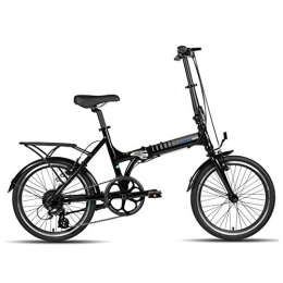 AQAWAS Bici AQAWAS Adulti Folding Bike, 8-velocità con Antiscivolo e Resistente all'Usura degli Pneumatici Bicicletta Pieghevole, Alluminio Leggero, Grande per Urban Riding e Il pendolarismo, Black