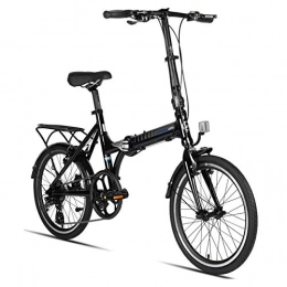AQAWAS Bici AQAWAS Adulti Folding Bike, Cerchi da 20 Pollici in Alluminio Leggero Pieghevole Compatto Biciclette, Folding Bike Grande per Urban Riding e Il pendolarismo, Black