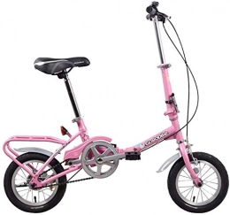 Aoyo Bici pieghevoli Bambini Biciclette pieghevoli, 12" Light Weight Folding Bike, acciaio di alta carbonio Telaio, Junior studenti delle scuole superiori Single Speed ​​telaio rinforzato Commuter Bike ( Color : Pink )