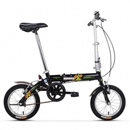 BCX Bici BCX Biciclette pieghevoli per adulti, Bicicletta pieghevole a velocità singola per bambini unisex, Bicicletta da pendolare leggera, mini da 14 pollici con telaio rinforzato, Blu, Nero