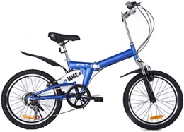 JSL Bici pieghevoli Bici pieghevole portatile per adulti studente 50 cm pieghevole bicicletta leggera pieghevole velocità bicicletta pieghevole bicicletta città bici donne uomini studente smorzamento bicicletta blu