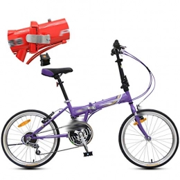 Bici pieghevoli Bici Bici pieghevoli Biciclette Sportive Biciclette Portatili Biciclette Sportive Leggere e ammortizzanti Biciclette per Adulti a velocità Ultraleggera (Color : Purple, Size : 150 * 10 * 110cm)