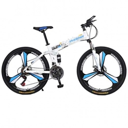 Xuejuanshop Bici Bici Pieghevoli Folding Bike, Portatile da 26 Pollici Ruote Portatile Carbike Bici Adulta Studenti Ultra-Light Bicicletta Pieghevole per Esterni (Color : Blue, Dimensione : 21 Speed)