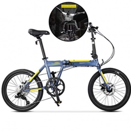 Bici pieghevoli Bici pieghevoli Bici pieghevoli Mountain Bike Maschio 20 inch Single Speed ​​a velocità Variabile da Corsa Maschile E Femminile A velocità Variabile Auto Assorbimento (Color : Blue, Size : 20inches)