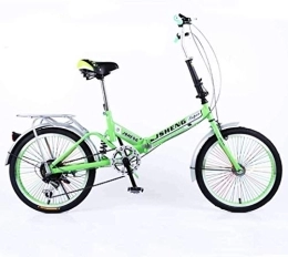 NOLOGO Bici Bicicletta 20 Pollici Folding Bike Leggero Ammortizzatore Bambini Uomini e Donne Adulti Scuola Primaria Studenti Bicicletta della Montagna (Color : Green)
