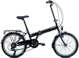 Cicli Puzone Bici BICICLETTA BICI 20 PIEGHEVOLE ROMET WIGRY ECO 20 FOLDING SHIMANO 6V RICHIUDIBILE … (NERO)