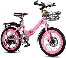 NOLOGO Bici Bicicletta Bicicletta della Montagna for Bambini Folding Bike velocità 20 Pollici 6-8-10 Anni Boy Girl Biciclette (Color : Pink)