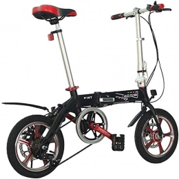 mjj Bici Bicicletta da città 14 in 6 velocità, pieghevole, mini bicicletta Urban Pendler da 26 lb, telaio in alluminio, pieghevole, per uomo o donna