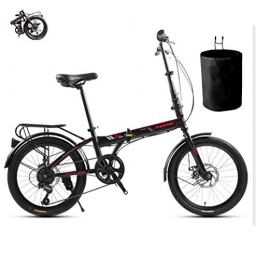 AI CHEN Bici Bicicletta leggera pieghevole bici per adulti mini 20 pollici biciclette fuoristrada biciclette portatili da strada 7 velocità, risparmio di manodopera, tempo libero e trasporto comode biciclette