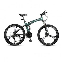XIAXIAa Bici Bicicletta, Mountain bike pieghevole a doppio ammortizzatore, Bicicletta da 26 pollici a 27 velocità, Per adulti e adolescenti, Adatta a vari terreni, Telaio in acciaio ad alto tenore di carbonio