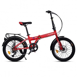 XIAXIAa Bici pieghevoli Bicicletta, mountain bike pieghevole da 20 pollici, bicicletta portatile, bici da montagna a 7 velocità, per adulti e adolescenti, telaio in acciaio ad alto tenore di carbonio, antiscivolo / A /