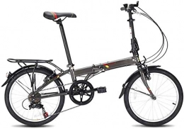 mjj Bici Bicicletta pieghevole 20 in bicicletta pieghevole a 7 marce, mini bicicletta Urban Pendler, telaio alto in acciaio al carbonio, leggera e durevole, per uomini e donne