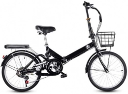 mjj Bici Bicicletta pieghevole 20 in ideale per equitazione urbana e pendolare, 6 velocità, mini bici pieghevole leggera per adulti e uomini