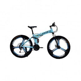 LXCD Bici Bicicletta pieghevole, 21 / 24 / 27 velocità, mountain bike per adulti, 24 / 26 pollici, bicicletta, bici da strada, pieghevole, doppio freno a disco, miglior regalo, -21 stage shift-24inches