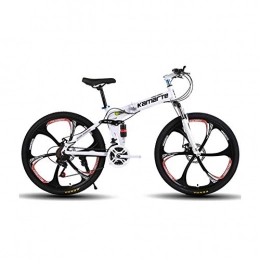 LXCD Bici Bicicletta pieghevole, 21 / 24 / 27 velocità, mountain bike per adulti, 24 / 26 pollici, bicicletta, bici da strada, pieghevole, doppio freno a disco, miglior regalo, -21 stage shift-26inches
