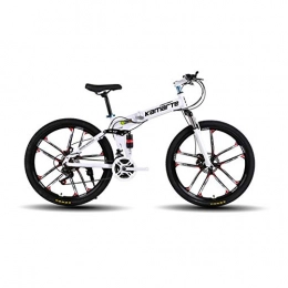 LXCD Bici Bicicletta pieghevole, 21 / 24 / 27 velocità, mountain bike per adulti, 24 / 26 pollici, bicicletta, bici da strada, pieghevole, doppio freno a disco, miglior regalo, -24 stage shift-24 inches