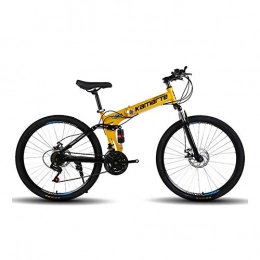 LXCD Bici Bicicletta pieghevole, 21 / 24 / 27 velocità, mountain bike per adulti, 24 / 26 pollici, bicicletta, bici da strada, pieghevole, doppio freno a disco, miglior regalo, -24 stage shift-24inches