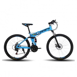LXCD Bici Bicicletta pieghevole, 21 / 24 / 27 velocità, mountain bike per adulti, 24 / 26 pollici, bicicletta, bici da strada, pieghevole, doppio freno a disco, miglior regalo, -24 stageshift-26inches