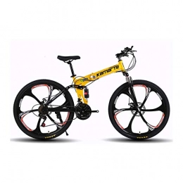 LXCD Bici Bicicletta pieghevole, 21 / 24 / 27 velocità, mountain bike per adulti, 24 / 26 pollici, bicicletta, bici da strada, pieghevole, doppio freno a disco, miglior regalo, -27 stage shift-24inches