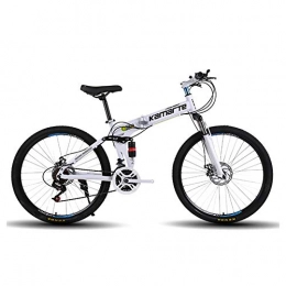 LXCD Bici Bicicletta pieghevole, 21 / 24 / 27 velocità, mountain bike per adulti, 24 / 26 pollici, bicicletta, bici da strada, pieghevole, doppio freno a disco, miglior regalo, -27 stage shift-26inches
