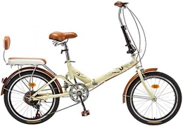 mjj Bici Bicicletta pieghevole a 20 ruote a 6 marce, 2 ruote, portatile e pieghevole, per adulti, shopping, picnic, attività all'aperto