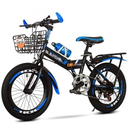CXSMKP Bici Bicicletta Pieghevole Adulto Freno A V, 20 Pollici 6 Velocità Bici Prioritaria Per Donne E Uomo, Leggero Acciaio Al Carbonio Telaio Bicicletta Compatta Pieghevole Con Pneumatico Antiscivolo, Blu