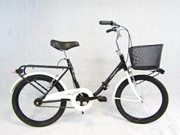 Daytona Bici pieghevoli bicicletta pieghevole bici da passeggio graziella car-bike con cesto anteriore (nero)