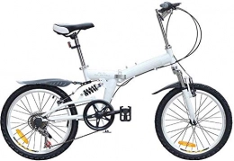  Bici Bicicletta Pieghevole da 20 Pollici con Sistema di frenata a Doppia V per Mountain Bike Pieghevole Anteriore e Posteriore con Cambio Ammortizzatore