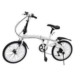 Wangkangyi Bici Bicicletta pieghevole da 20 pollici, pieghevole a 7 marce, da campeggio, doppia bici pieghevole in acciaio al carbonio, altezza regolabile, con leva del cambio a 7 marce