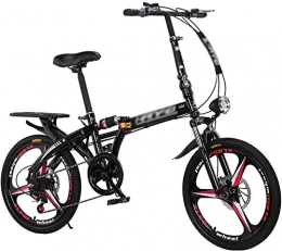 Bicicletta pieghevole da 40,6 cm pieghevole da esterno bicicletta pieghevole mountain bike mini pieghevole semplificata telaio uomo donna pieghevole bicicletta nero
