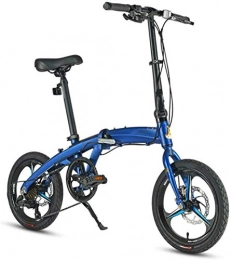 mjj Bici Bicicletta pieghevole da adulto, telaio leggero in alluminio, 7 marce, mini bici compatta con freni a disco