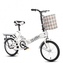 SHANRENSAN Bici pieghevoli Bicicletta pieghevole da città, 20 pollici, per bambini, pieghevole, bus, autobus, autobus e non occupa spazio (bianco)