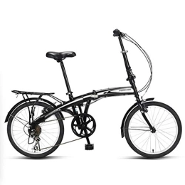 Jixi Bici Bicicletta Pieghevole Donne degli Uomini Ultra-Leggero Portatile Bici da 20 Pollici a 7 Livello di Cambio della Bicicletta Acciaio al Carbonio Struttura della Bici (Color : B, Dimensione : 20in)
