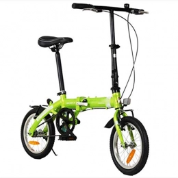 mjj Bici Bicicletta pieghevole ideale per equitazione in città e pendolari, con trasmissione singola velocità anteriore e posteriore ruote da 14 pollici, pieghevoli, mini bici compatta B-B.