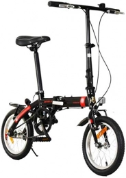 mjj Bici Bicicletta pieghevole ideale per equitazione urbana e pendolari, con trasmissione a velocità singola anteriore e posteriore ruote da 14 pollici pieghevoli, mini bici compatta