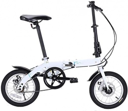 mjj Bici Bicicletta pieghevole leggera con telaio in acciaio al carbonio da 14", pieghevole, per adulti, impiegati in ufficio, ambiente urbano e pendolari, per lavoro