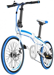 mjj Bici Bicicletta pieghevole leggera in alluminio, 7 marce, 20 pollici, pieghevole, per adulti