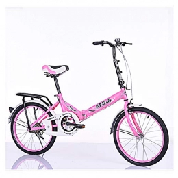 LXCD Bici Bicicletta pieghevole, mountain bike per adulti, 20 pollici, bicicletta, bici da strada, pieghevole, doppio freno a disco, miglior regalo, -Pink